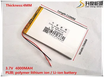 1pcs [SD] 3,7 V,4000mAH,[4070110] Polymer lithium ion / Li-ion batéria pre HRAČKA,POWER BANKY,GPS,mp3,mp4,mobilný telefón,reproduktor