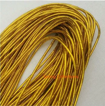 55meters/veľa Zlata/Striebra Úsek Kolo(Dia.1mm) elastický remienok Kábel gumička nylon DIY odev, šitie doplnkov