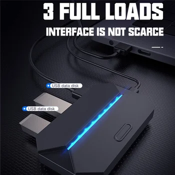 G6 Multifunkčné ľahký USB Klávesnice, Myši Converter Mobilný Telefón Herný Adaptér pre iPhone Android