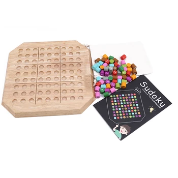 Sudoku Hry, Šach pre Deti od 1 Do 9 Digitálny Drevené Puzzle Vzdelávacie Puzzle Hračka Pre Deti, Sudoku Intenzívny Tréning Nastaviť