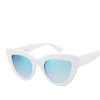 2021 Vintage Cat Eye slnečné Okuliare Ženy, Mužov Značky Dizajnér Tvarované Slnečné Okuliare Ženské Okuliare Modré Oculos De Sol Gafas UV400